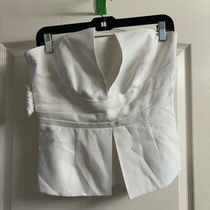 White House Black Market White Bustier